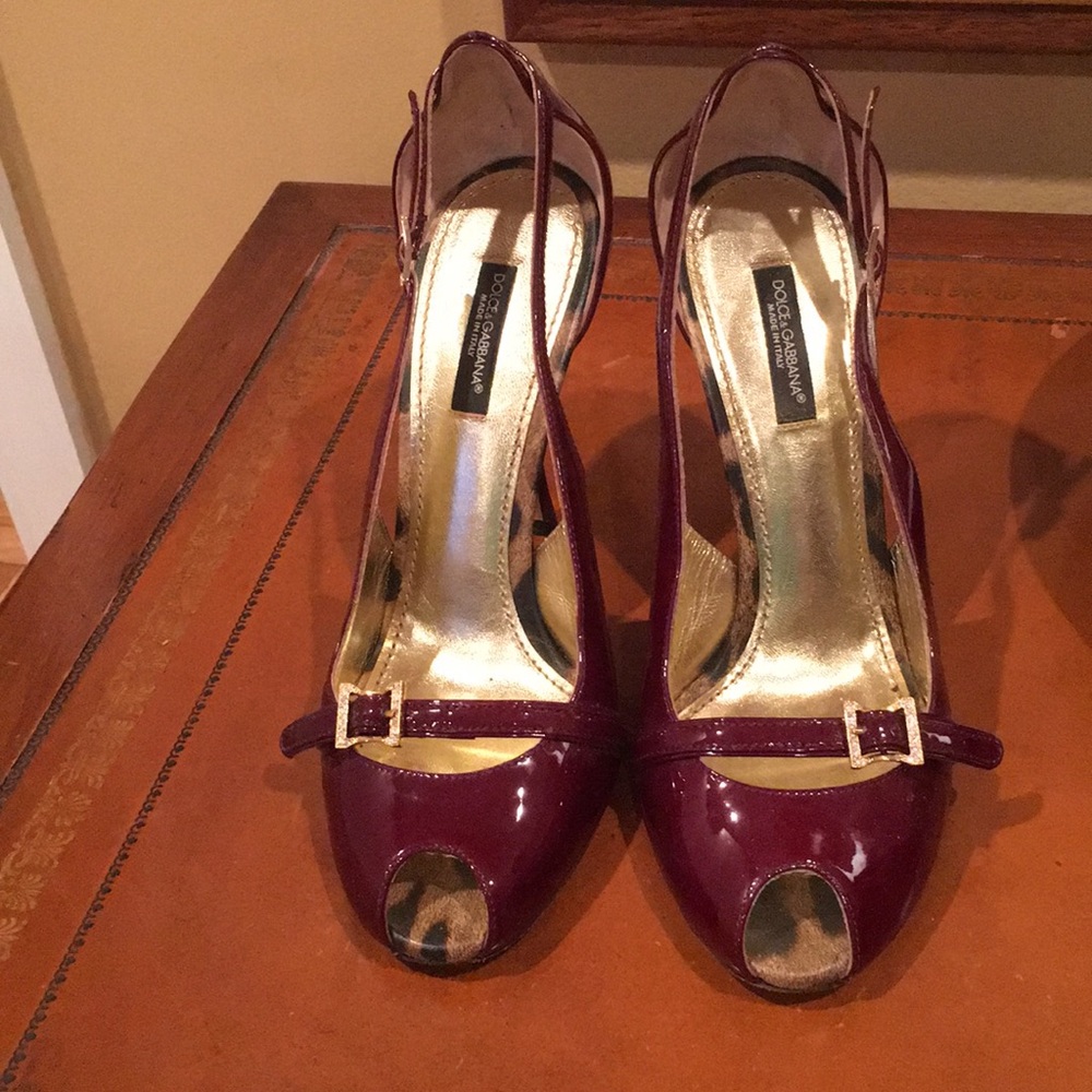 Scrappy and sexy deep ruby high heels